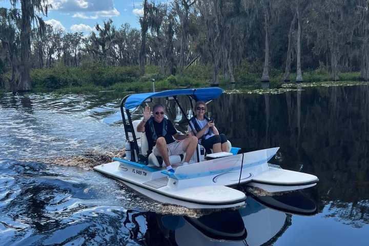 a small boat in a body of water